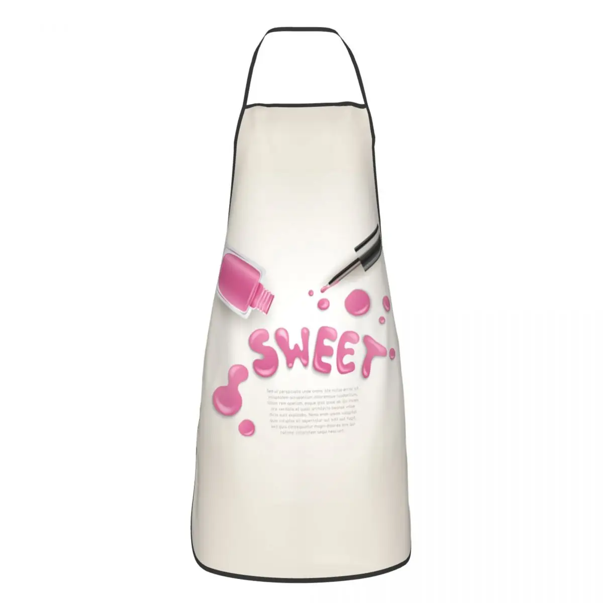 Bib Nail Polish Quotes Aprons for Men Women Unisex Adult Chef Cooking Kitchen Manicure Manicurist Tablier Cuisine Painting
