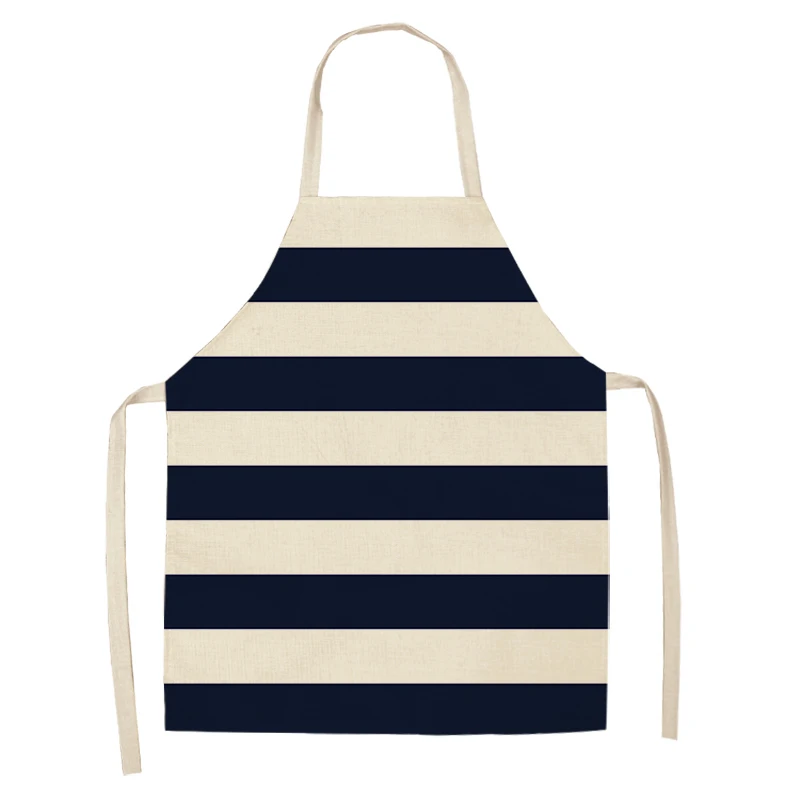 Marine Anchor Nautical Ocean Pattern Kitchen Apron for Woman Cotton Linen Aprons Home Cooking Baking Bibs