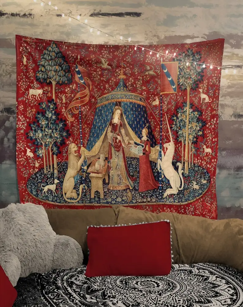 Lady With Unicorn Tapestry (Printed)