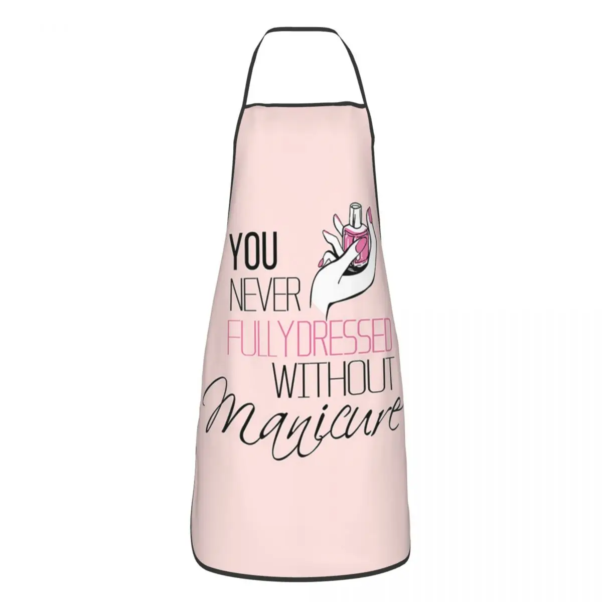 Unisex Fashion Nail Polish Bib Apron Adult Women Men Chef Tablier Cuisine for Cooking Kitchen Fingernail Manicure Tech Painting