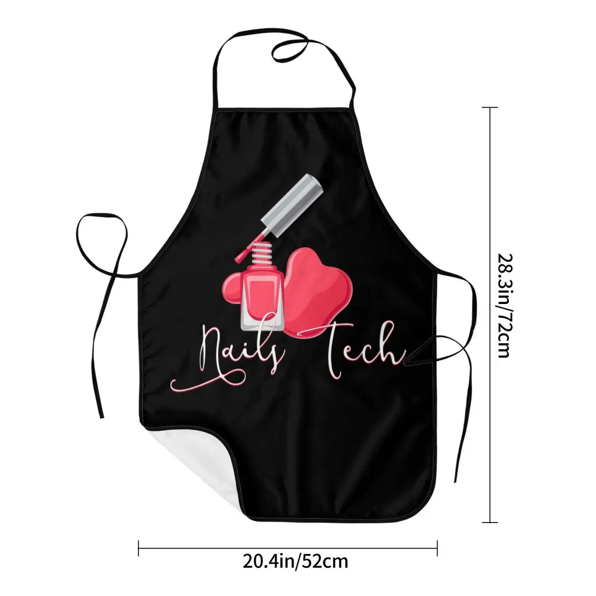 Unisex Fashion Nail Polish Bib Apron Adult Women Men Chef Tablier Cuisine for Cooking Kitchen Fingernail Manicure Tech Painting