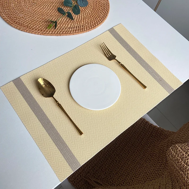 PVC Dining Table Mat Hot Pad Kitchen Accessories Placemats For Dinning Table Placemat Table Place Mat For Dishes