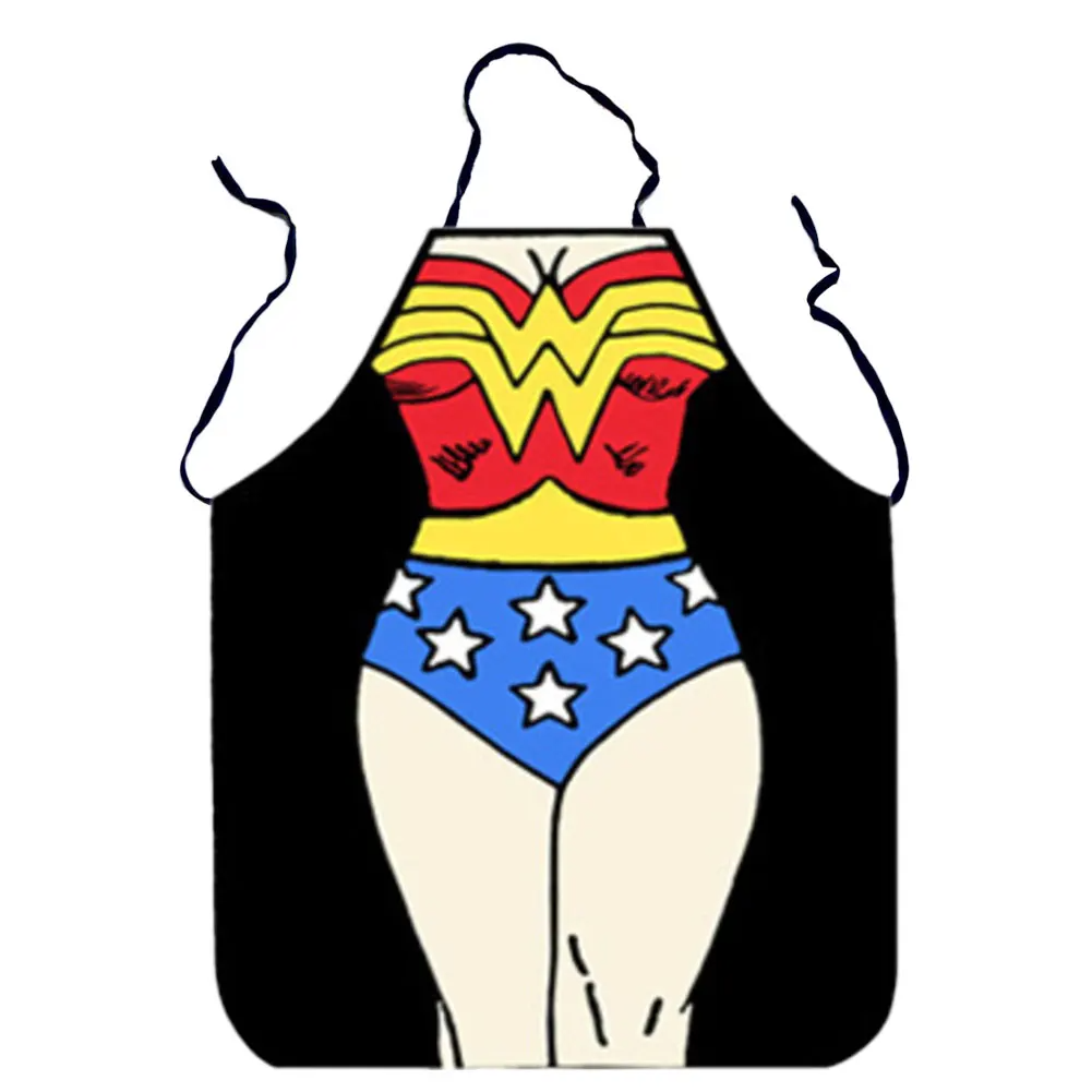 Funny Sexy Apron Superhero Waterproof Apron Kitchen Cooking Aprons Dinner Party Cooking Bib BBQ Apron