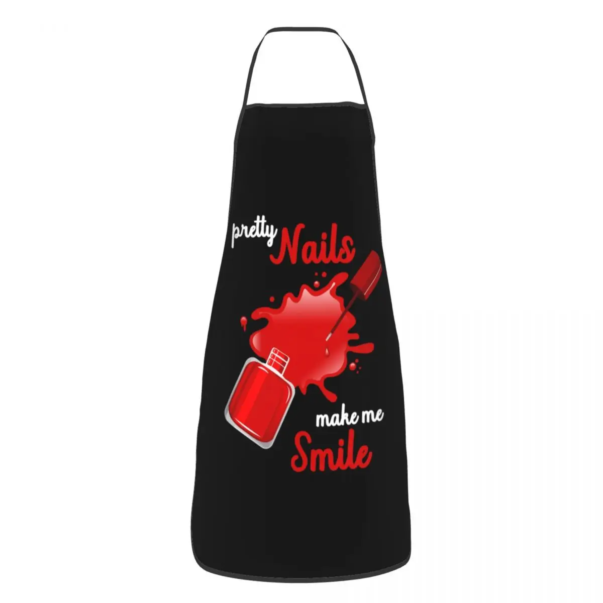 Funny Nail Polish Aprons for Men Women Manicurist Gift Adult Unisex Kitchen Chef Bib Tablier Cuisine Cooking Baking Painting