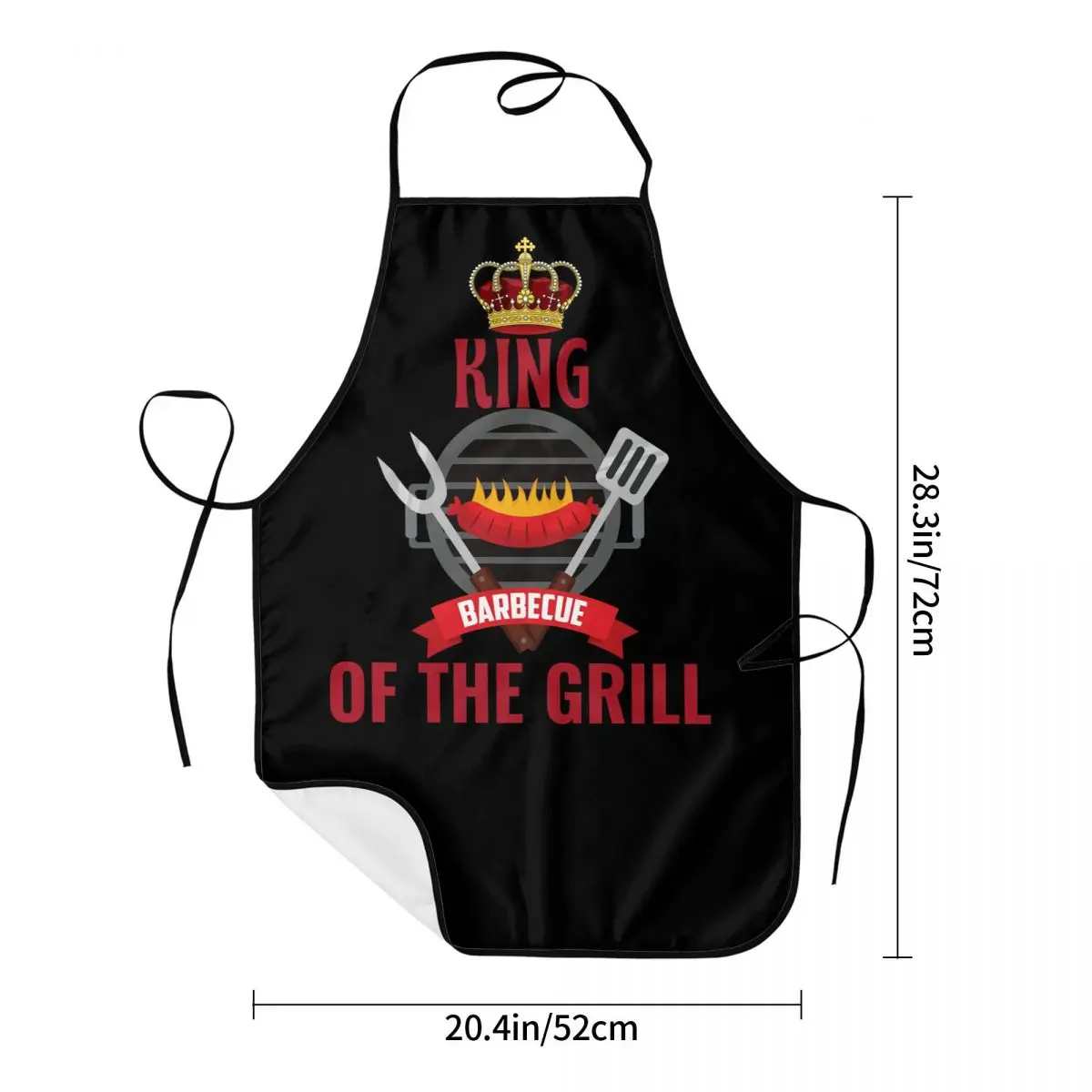 BBQ Master King Of The Grill Bib Apron Women Men Unisex Kitchen Chef Barbecue Lover Tablier Cuisine for Cooking Baking Gardening