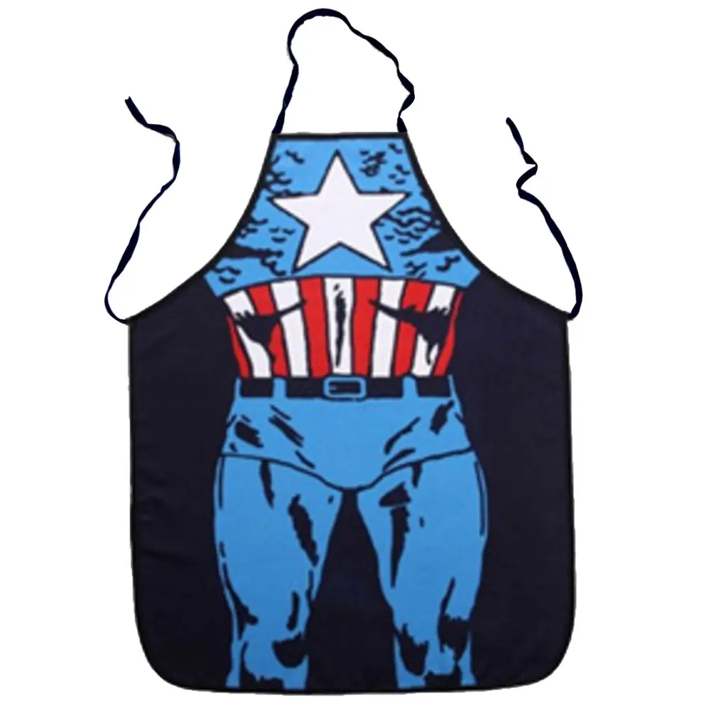 Funny Sexy Apron Superhero Waterproof Apron Kitchen Cooking Aprons Dinner Party Cooking Bib BBQ Apron