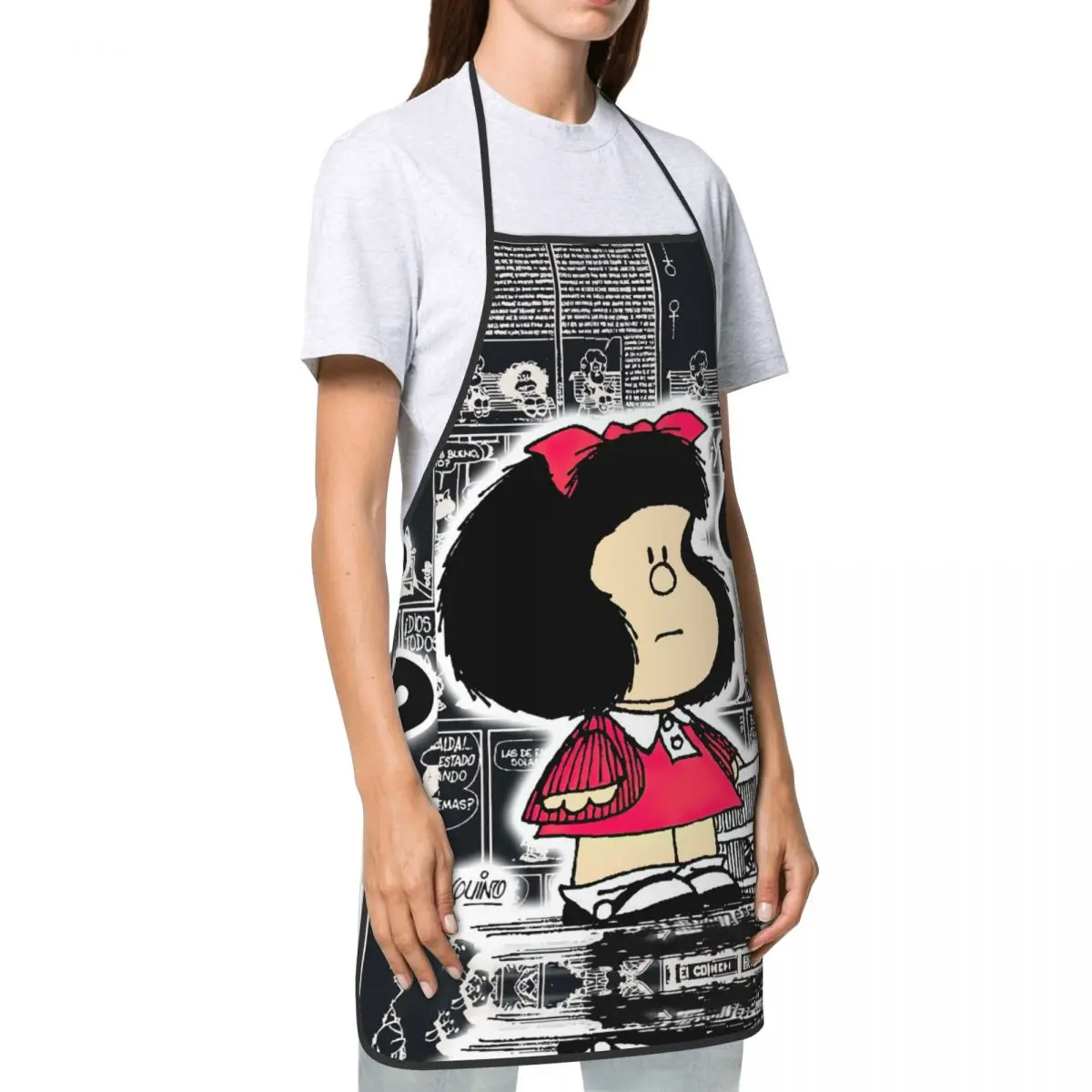 Custom Bib Aprons for Men Women Unisex Adult Chef Kitchen Cooking Cartoon  Comic Tablier Cuisine Painting