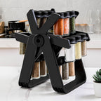 Rotating Spice Rack — Kitchen-Specific Glass Spice Jar Holder & Swivel Seasoning Stand