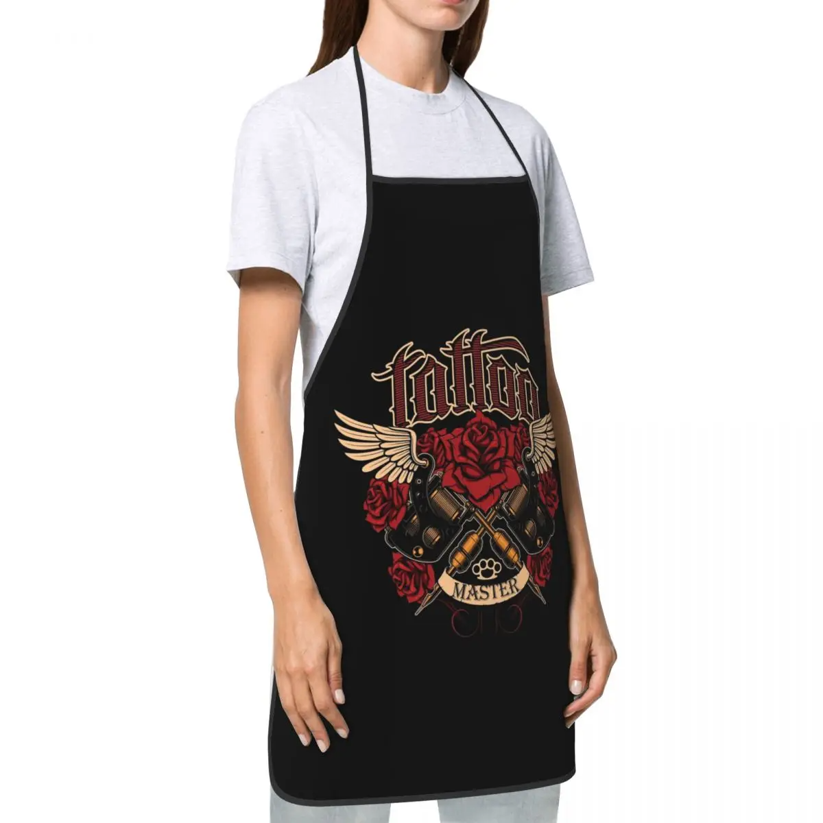 Funny Tattoo Master Apron for Women Men Unisex Bib Tattooists Artist Gift Kitchen Cooking Tablier Cuisine Chef Gardening