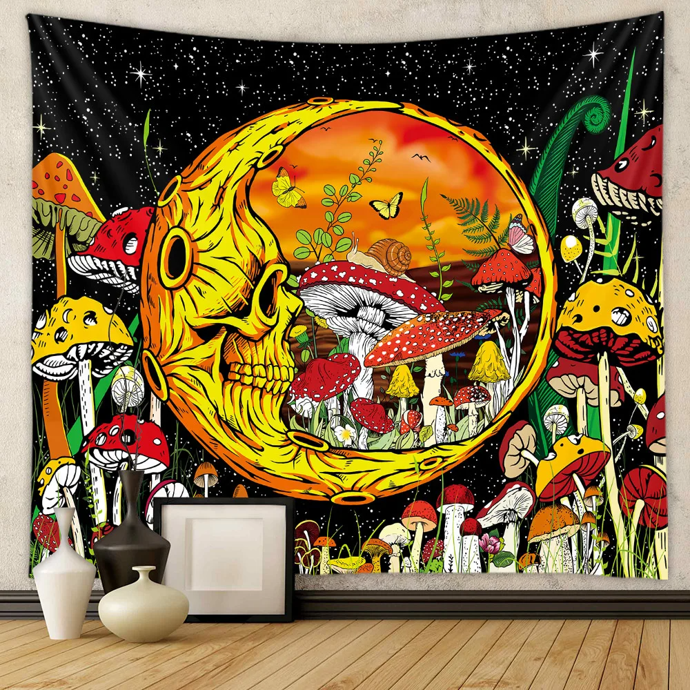 Moon Phase Tapestry Wall Hanging White Black Colorful Sun Mandala Tapestry Wall Hanging Celestial Wall Tapestry Hippie Wall Carp