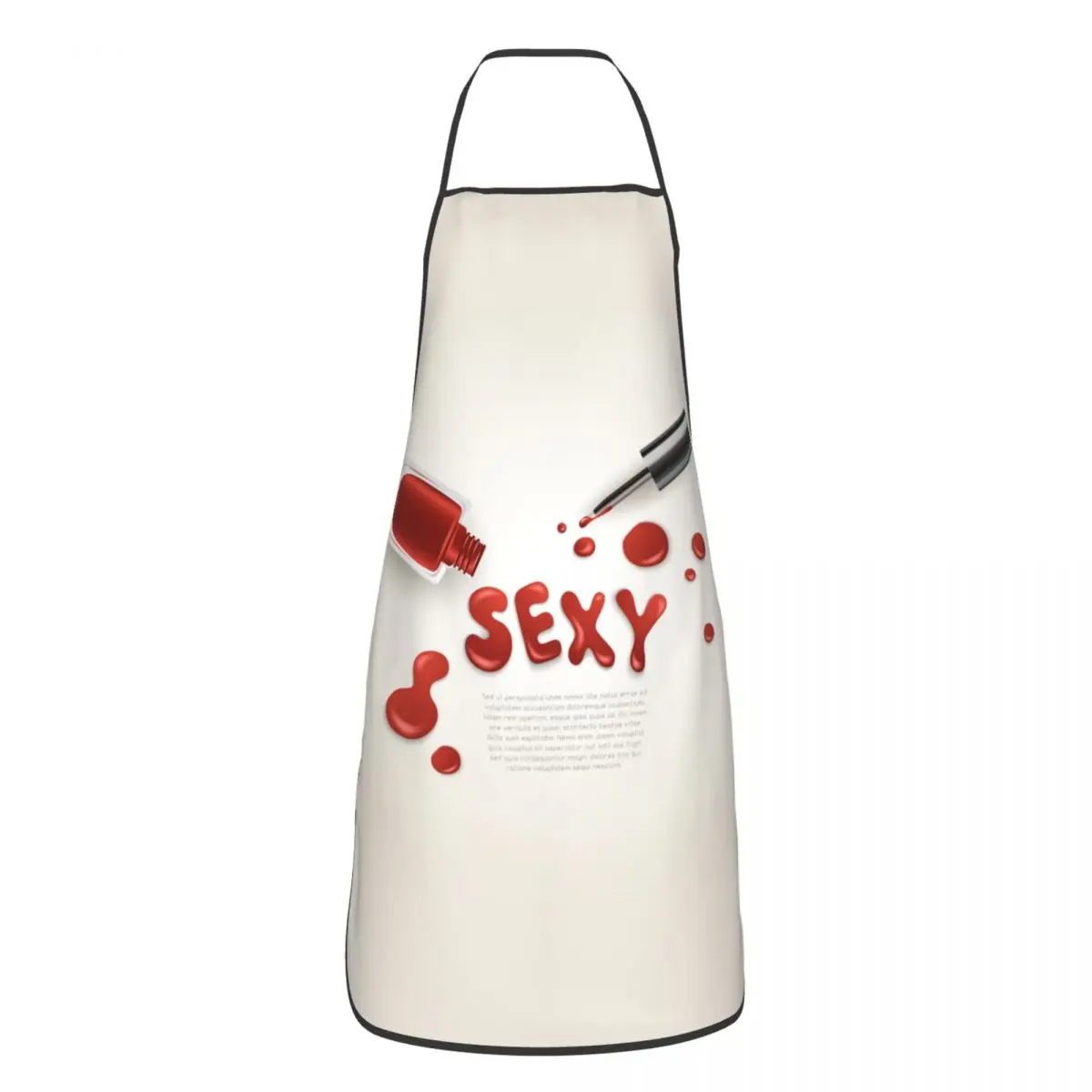 Bib Nail Polish Quotes Aprons for Men Women Unisex Adult Chef Cooking Kitchen Manicure Manicurist Tablier Cuisine Painting