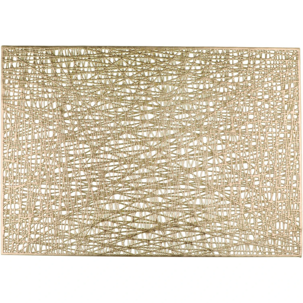 Hot Sale Set  Rectangular Hollow Out Design Placemats PVC Vinyl Pressed Heat-resistant Table Mats Home Use Placemat