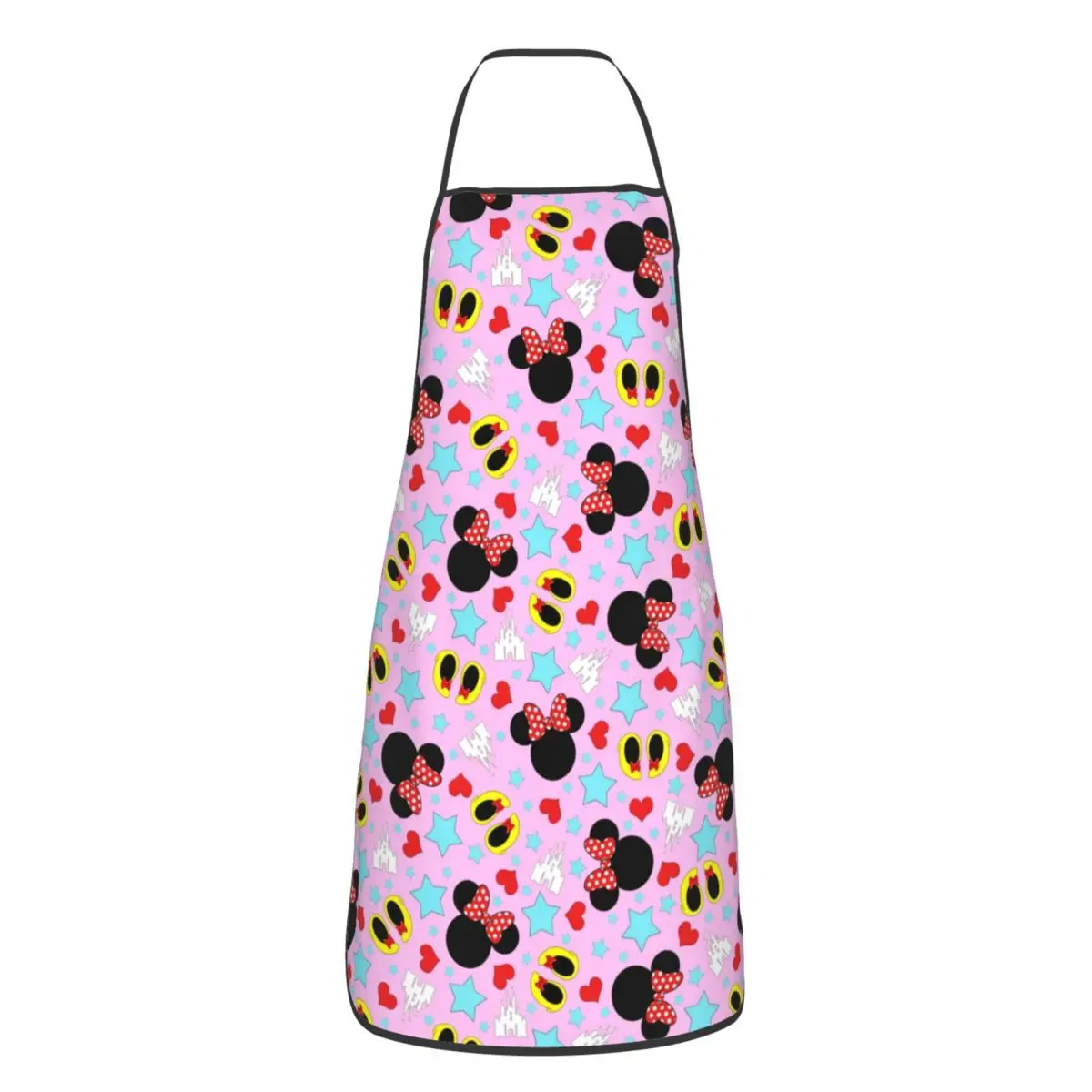 Cartoon Mickey Pattern Apron for Women Men Unisex Bib Anime Mouse Minnie Cooking Kitchen Tablier Cuisine Chef Gardening