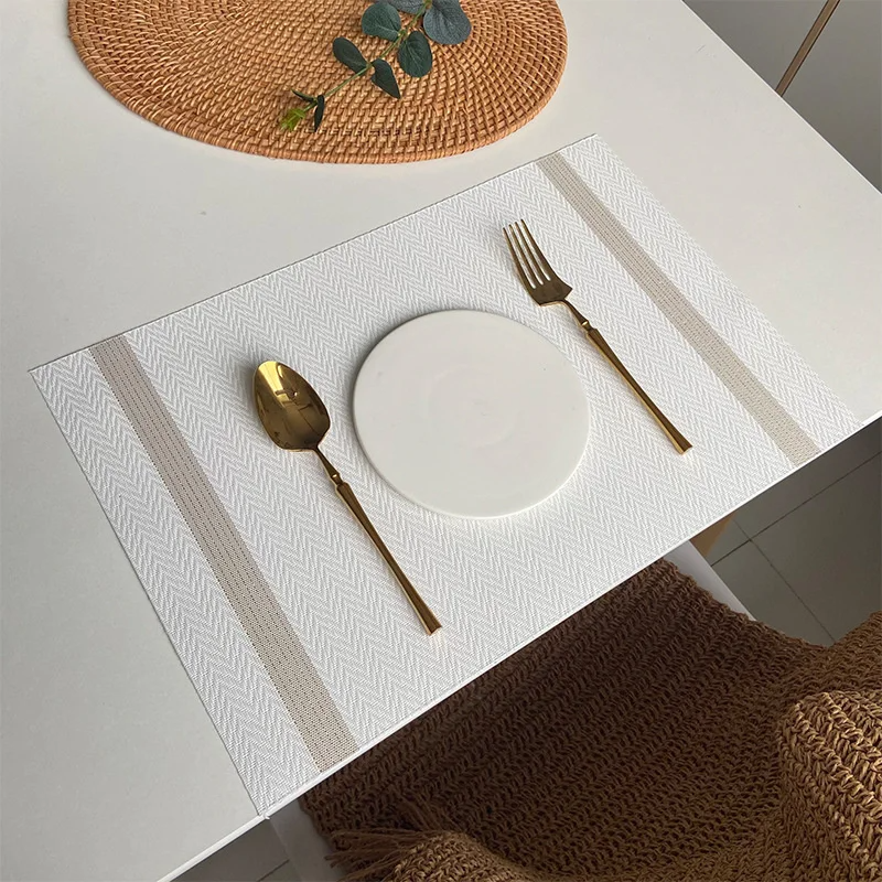 PVC Dining Table Mat Hot Pad Kitchen Accessories Placemats For Dinning Table Placemat Table Place Mat For Dishes