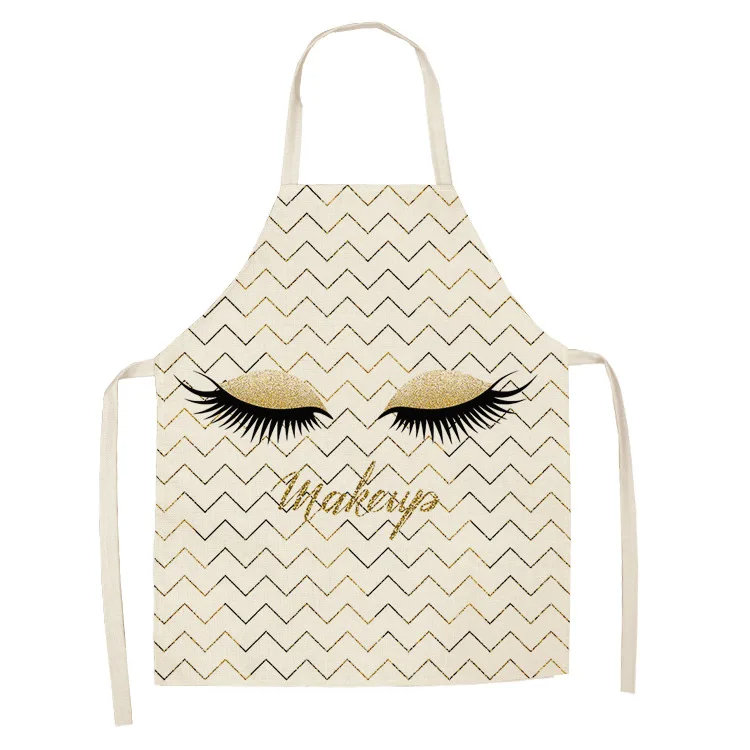 Eye lashes Printed home kitchen apron clean water-proof oil-proof Apron Kids men women Chef Cooking Aprons