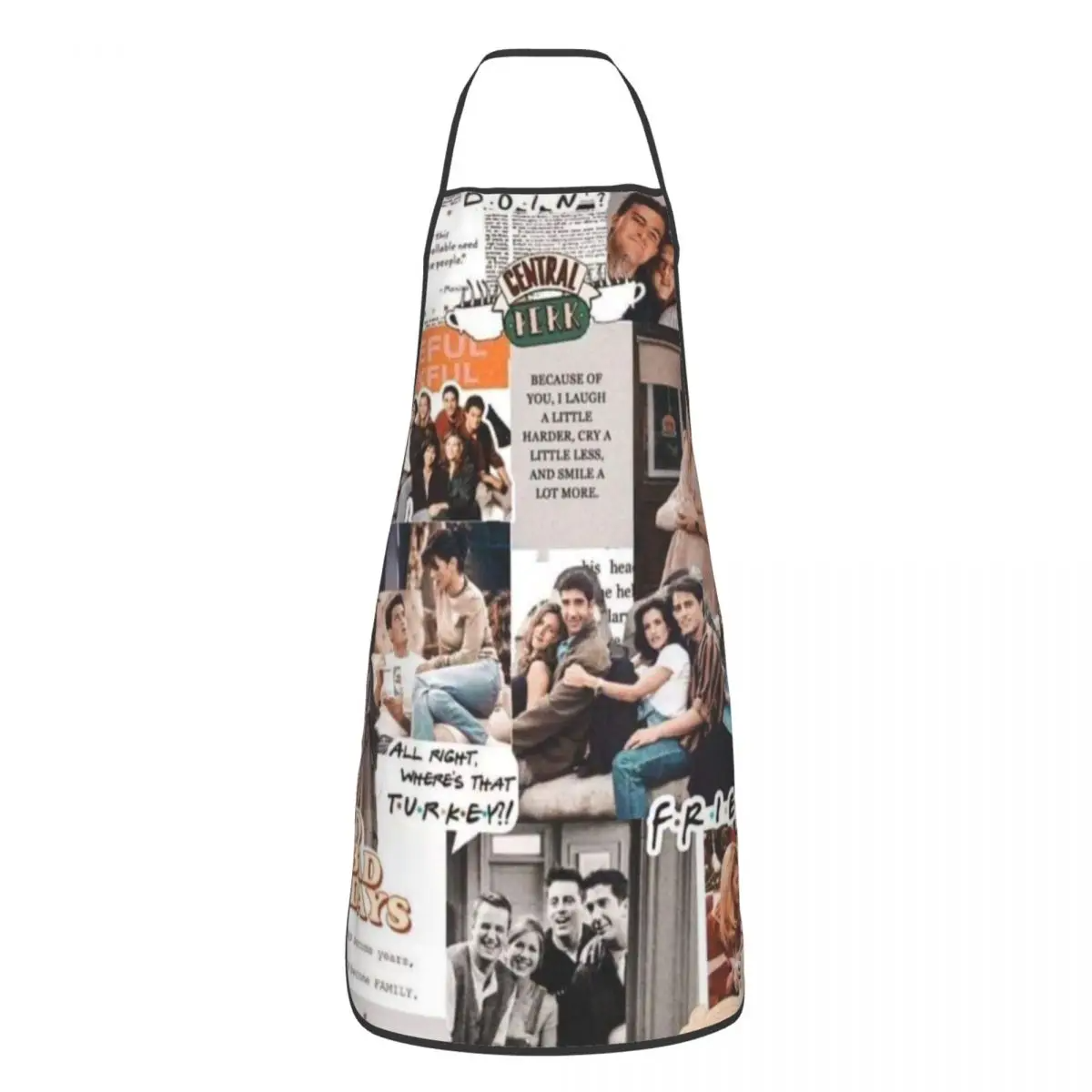 Unisex Friends Central Perk Logo Bib Apron Adult Women Men Chef Tablier Cuisine for Kitchen Cooking TV Show Baking