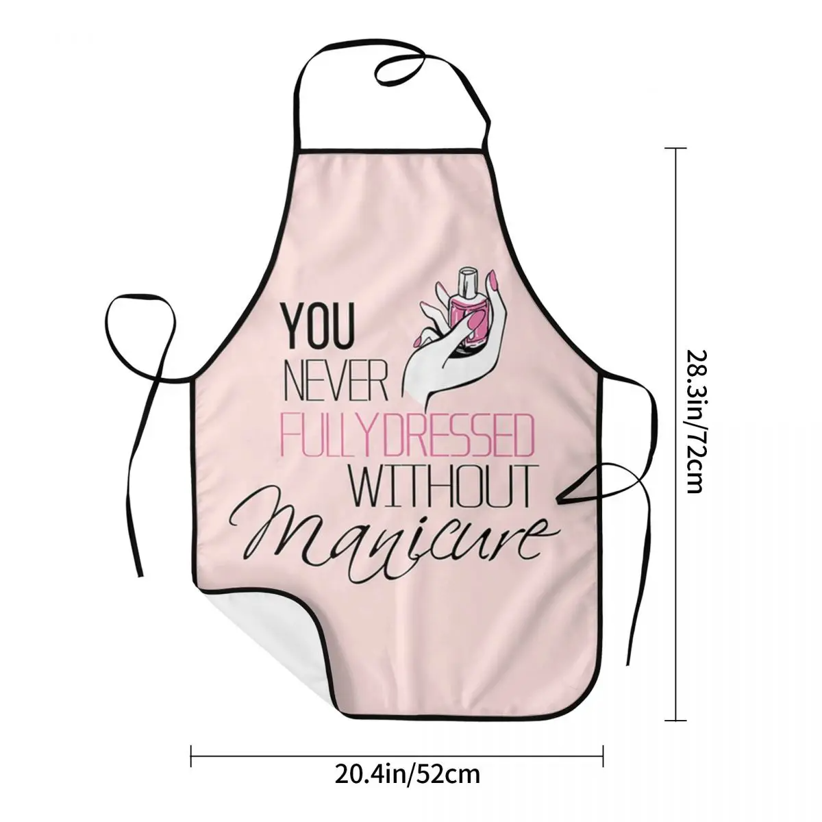 Bib Nail Polish Quotes Aprons for Men Women Unisex Adult Chef Cooking Kitchen Manicure Manicurist Tablier Cuisine Painting