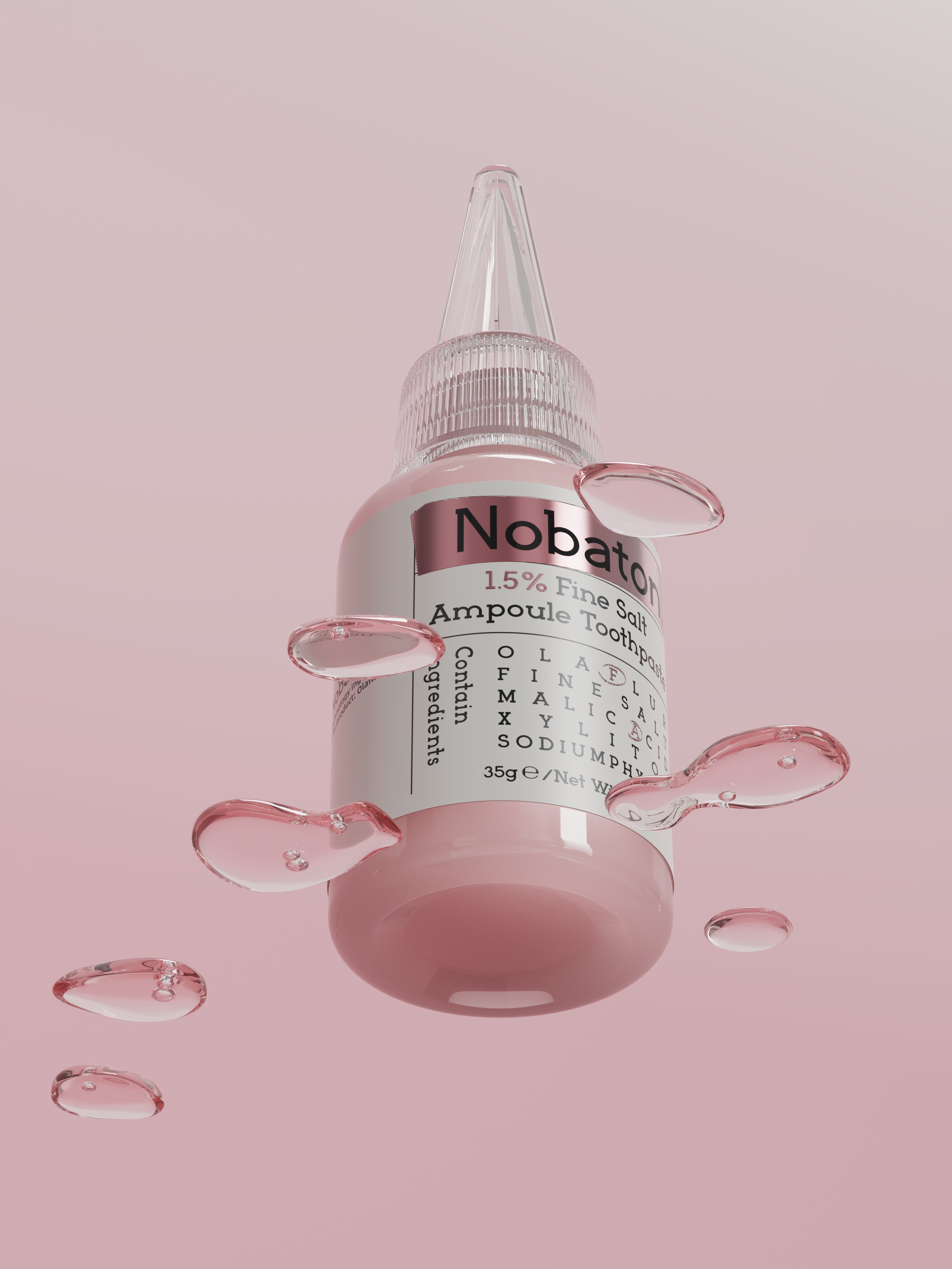 1.5% powdered salt ampoule toothpaste