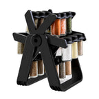 Rotating Spice Rack — Kitchen-Specific Glass Spice Jar Holder & Swivel Seasoning Stand