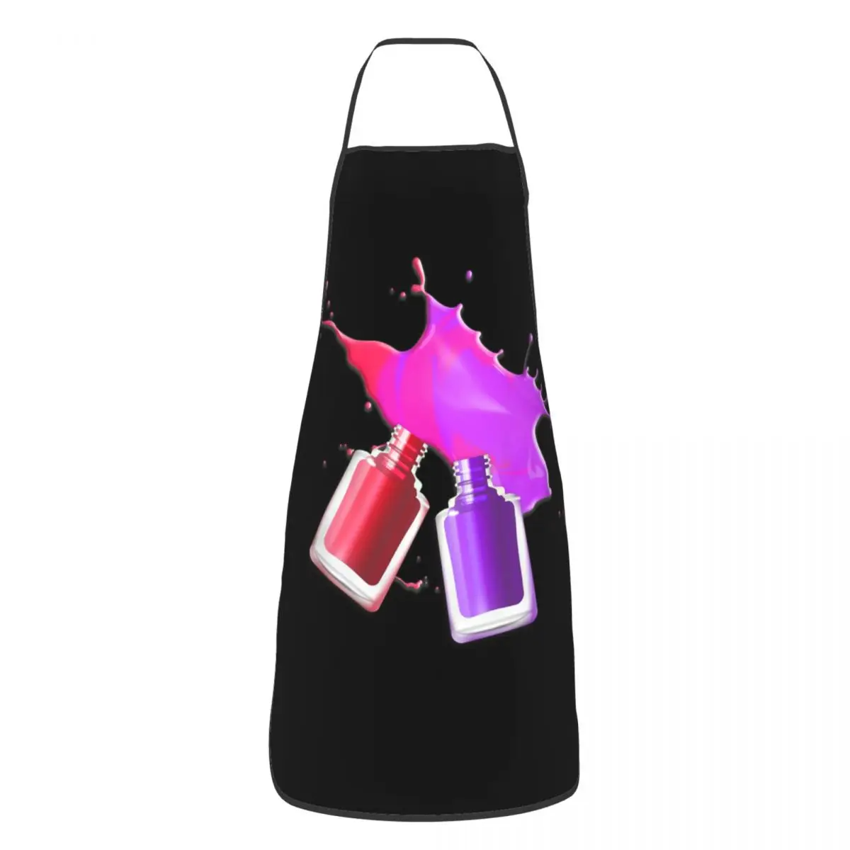 Funny Nail Polish Aprons for Men Women Manicurist Gift Adult Unisex Kitchen Chef Bib Tablier Cuisine Cooking Baking Painting