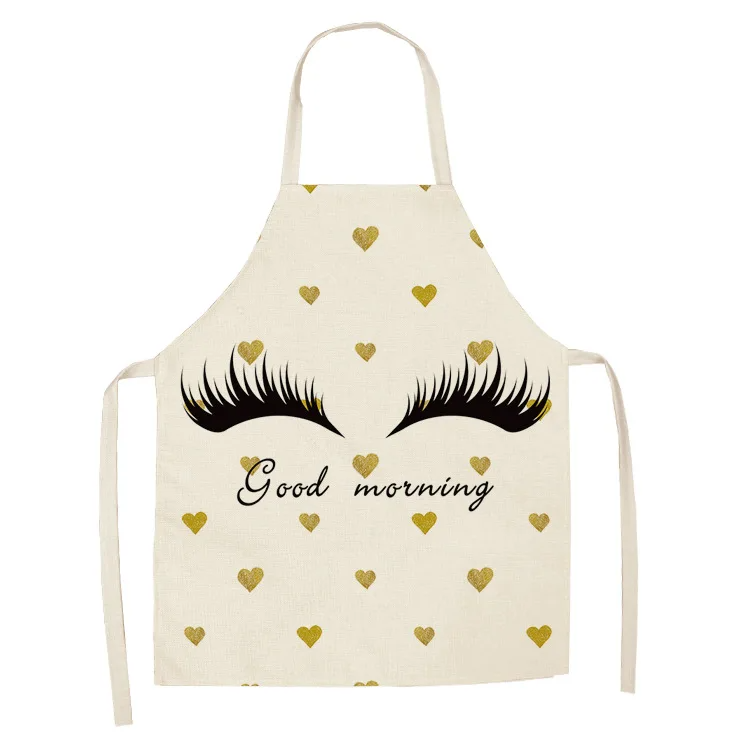 Eye lashes Printed home kitchen apron clean water-proof oil-proof Apron Kids men women Chef Cooking Aprons