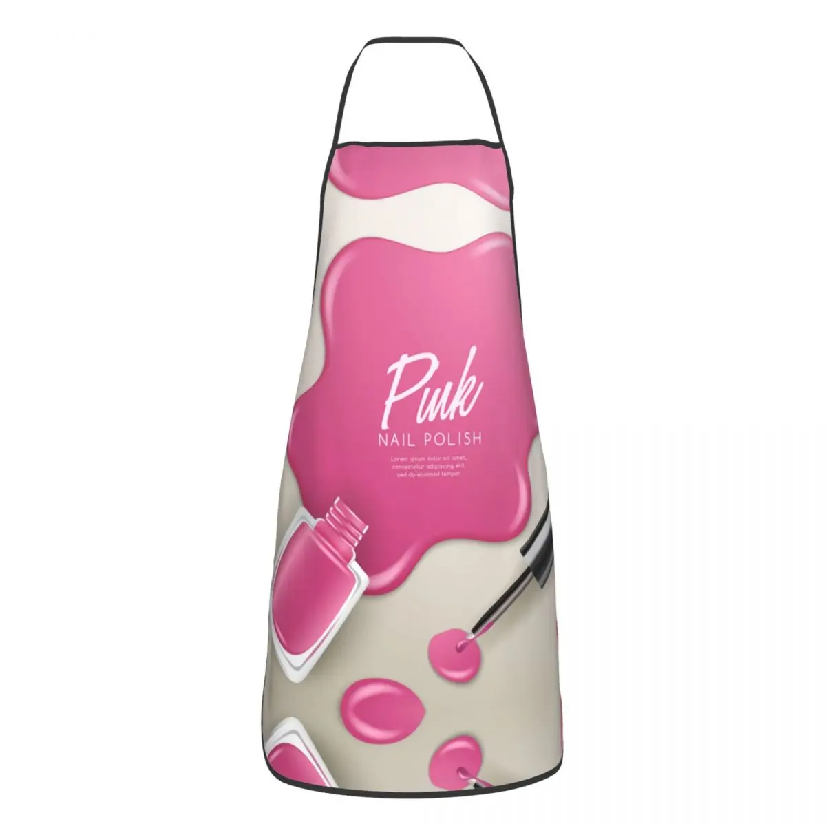 Bib Nail Polish Quotes Aprons for Men Women Unisex Adult Chef Cooking Kitchen Manicure Manicurist Tablier Cuisine Painting