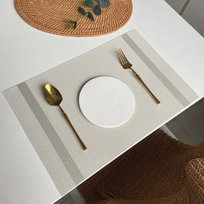 PVC Dining Table Mat Hot Pad Kitchen Accessories Placemats For Dinning Table Placemat Table Place Mat For Dishes