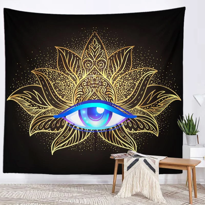 Buddha Statue Meditation 7 Chakra Tapestry Wall Hanging Mandala Tapestries Wall Cloth Psychedelic Yoga Wall Hanging