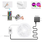 200FT 100FT 50FT Smart Led Strip Lights RGB Color Changing Time Setting Music Sync Strip Lights with both App and Remote Control for Bedroom Indoor Lighting, for Christmas Gifts