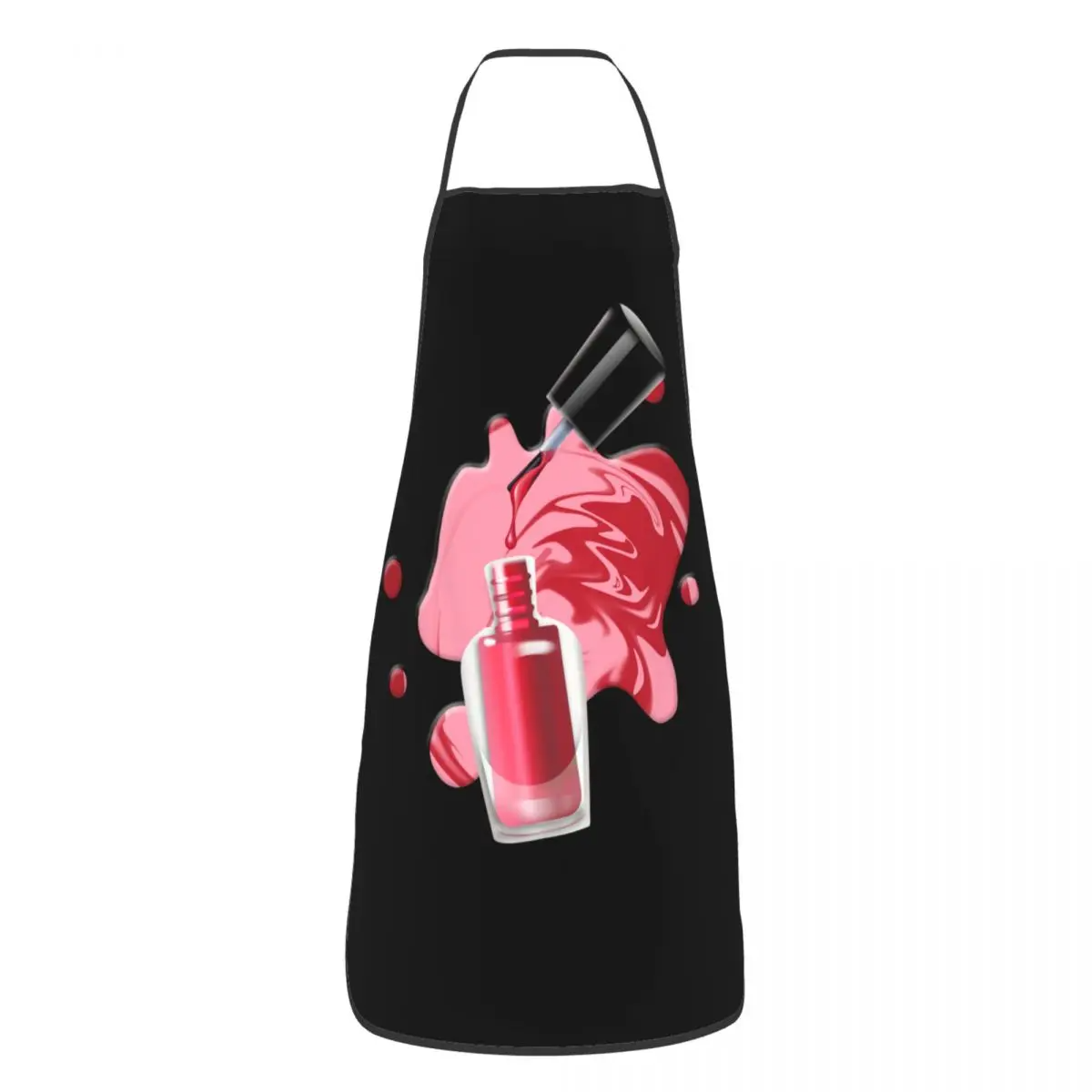 Funny Nail Polish Aprons for Men Women Manicurist Gift Adult Unisex Kitchen Chef Bib Tablier Cuisine Cooking Baking Painting
