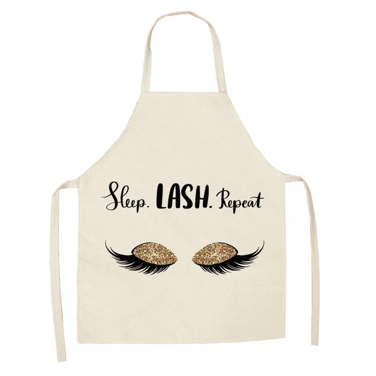 Eye lashes Printed home kitchen apron clean water-proof oil-proof Apron Kids men women Chef Cooking Aprons