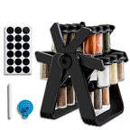Rotating Spice Rack — Kitchen-Specific Glass Spice Jar Holder & Swivel Seasoning Stand