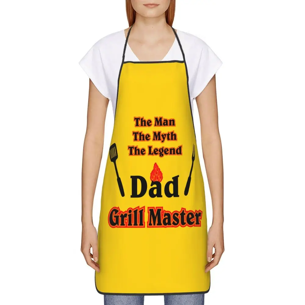 Apron The Man The Myth The Grill Master Aprons for Women Men Father Day Gift Adult Kitchen Chef Bib Tablier Cuisine Cooking Baking