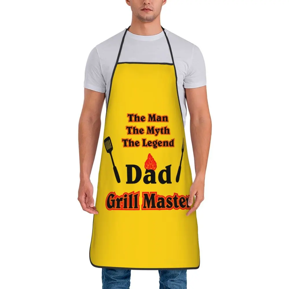 Apron The Man The Myth The Grill Master Aprons for Women Men Father Day Gift Adult Kitchen Chef Bib Tablier Cuisine Cooking Baking