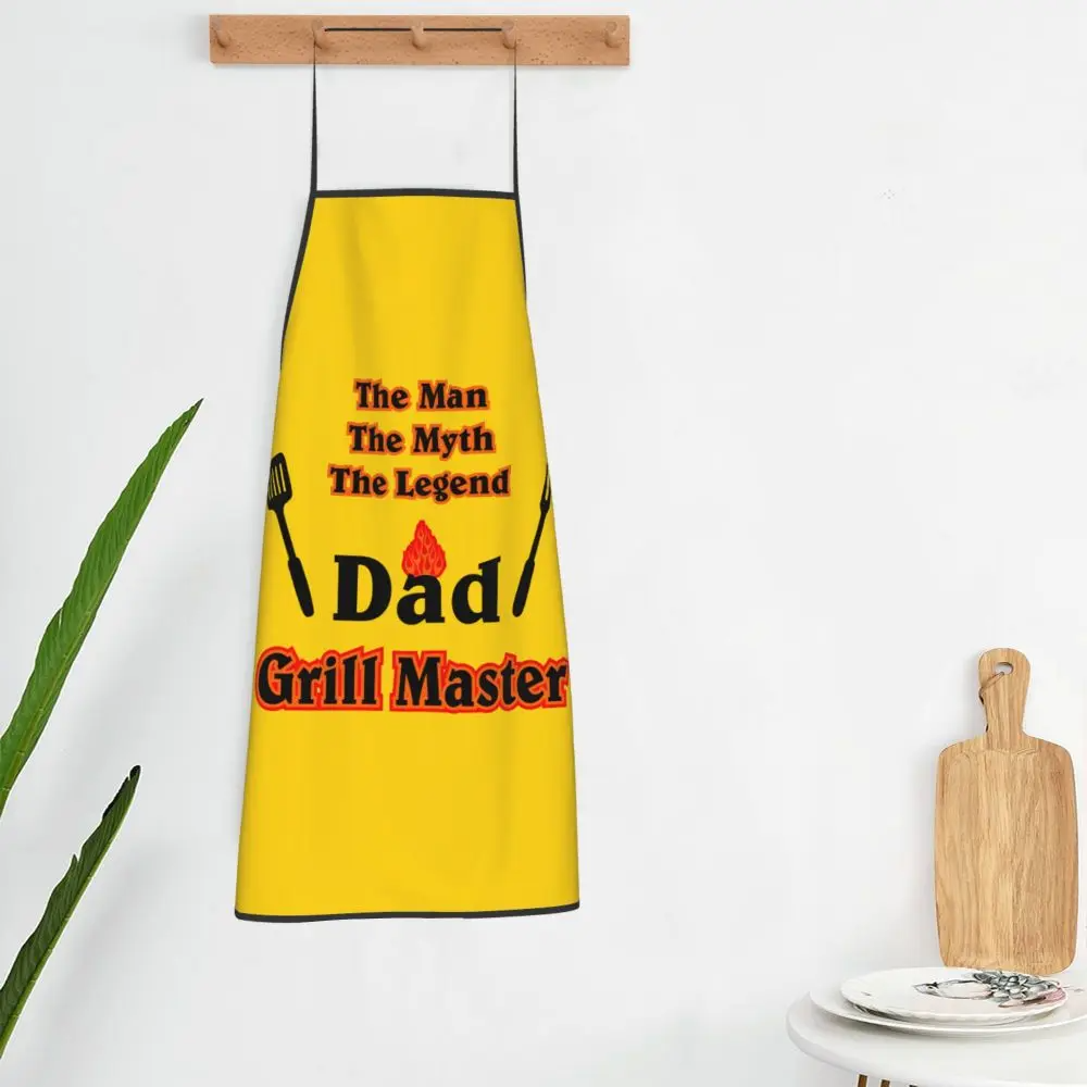 Apron The Man The Myth The Grill Master Aprons for Women Men Father Day Gift Adult Kitchen Chef Bib Tablier Cuisine Cooking Baking