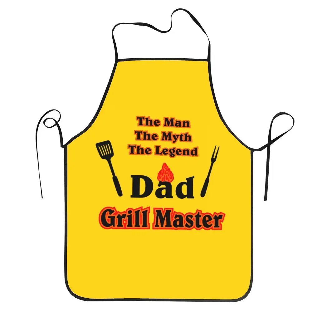 Apron The Man The Myth The Grill Master Aprons for Women Men Father Day Gift Adult Kitchen Chef Bib Tablier Cuisine Cooking Baking