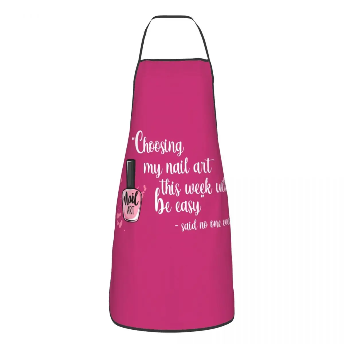 Bib Nail Polish Quotes Aprons for Men Women Unisex Adult Chef Cooking Kitchen Manicure Manicurist Tablier Cuisine Painting