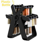 Rotating Spice Rack — Kitchen-Specific Glass Spice Jar Holder & Swivel Seasoning Stand