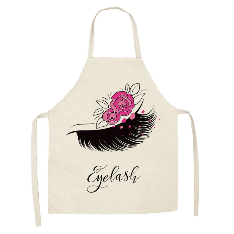 Eye lashes Printed home kitchen apron clean water-proof oil-proof Apron Kids men women Chef Cooking Aprons