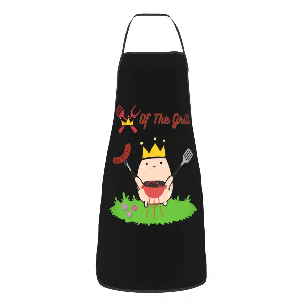 BBQ Master King Of The Grill Bib Apron Women Men Unisex Kitchen Chef Barbecue Lover Tablier Cuisine for Cooking Baking Gardening