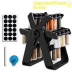 Rotating Spice Rack — Kitchen-Specific Glass Spice Jar Holder & Swivel Seasoning Stand