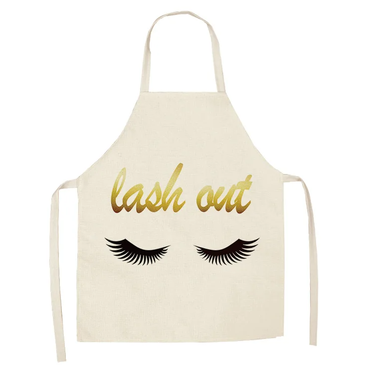 Eye lashes Printed home kitchen apron clean water-proof oil-proof Apron Kids men women Chef Cooking Aprons